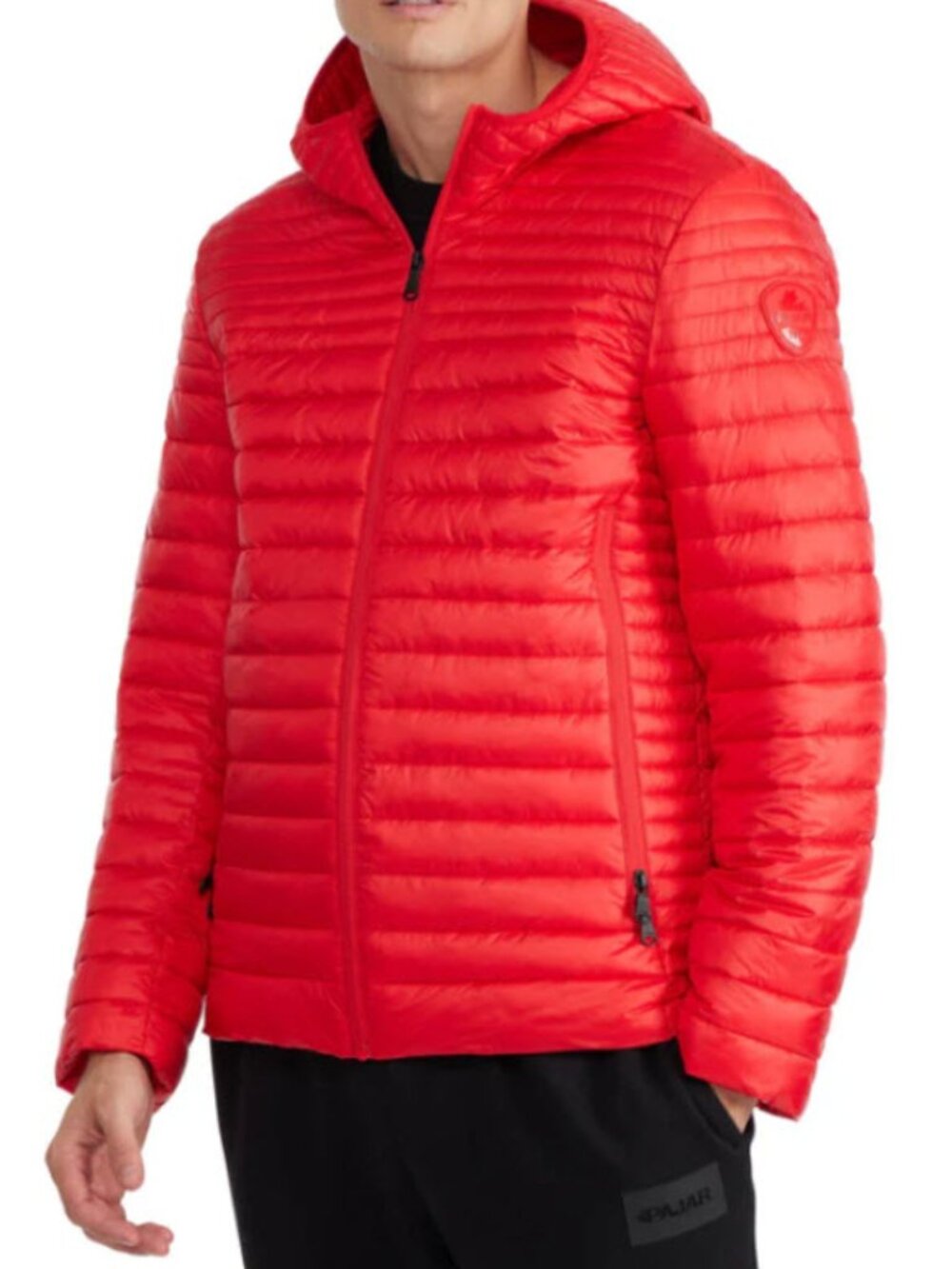 Pajar Osprey Men's Packable Quilted Puffer Jacket Red Hooded Small